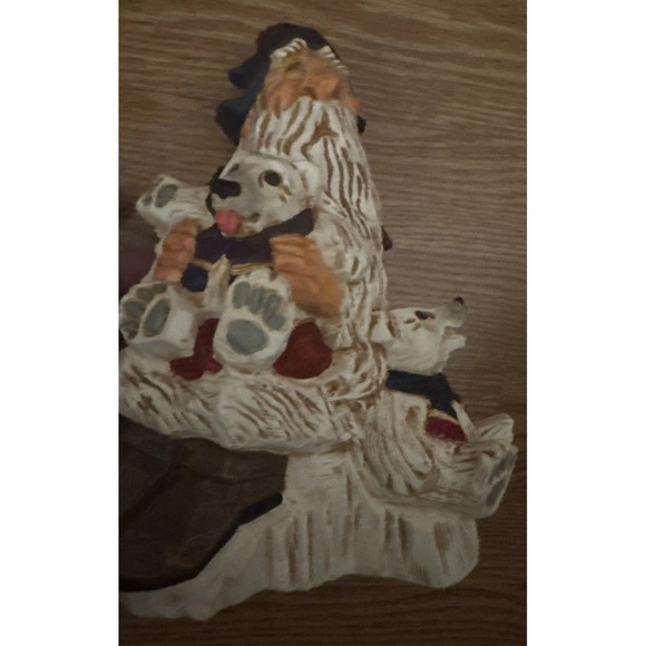 Vintage 1997 David Frykman Portfolio DF1038 Santa & Polar Bear Cubs Figurine 8" - Picture 13 of 14